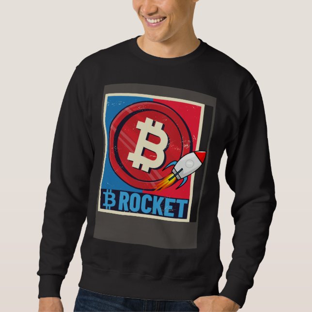 Bitcoin  Hodler Bitcoin Rocket Course Explosion Sweatshirt (Front)