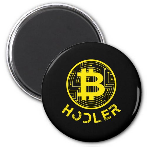 Bitcoin Hodler Crypto BTC Cryptocurrency Gift Magnet