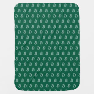Bitcoin Hunter Green (Style 2) Baby Blanket
