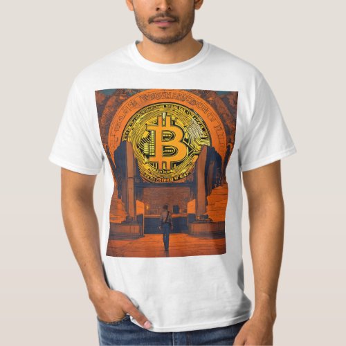 Bitcoin icon Trending Printed Logo T_shirt Mens 