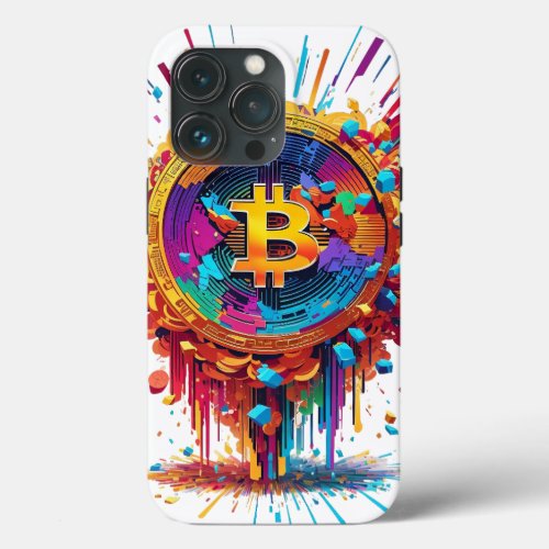 Bitcoin illustration iPhone 13 pro case