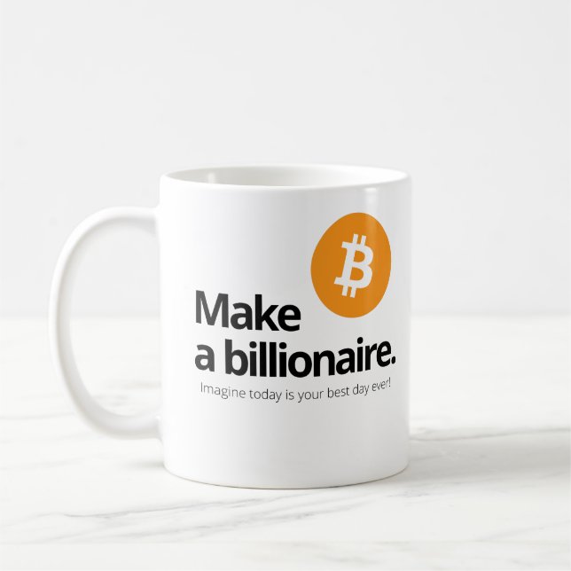 Bitcoin Imagine Best Day Ever Coffee Mug (Left)