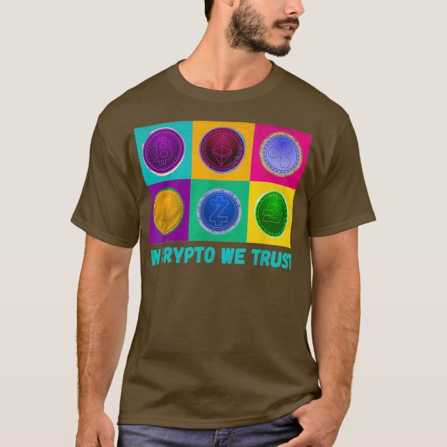 Bitcoin In Crypto We Trust Trading Stock Market T-Shirt (Front)