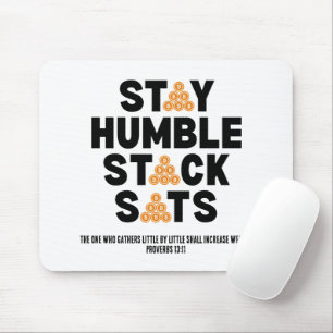 Bitcoin Investor STAY HUMBLE STACK SATS Crypto Mouse Pad