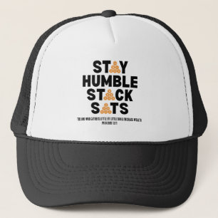 Bitcoin Investor STAY HUMBLE STACK SATS Crypto Trucker Hat