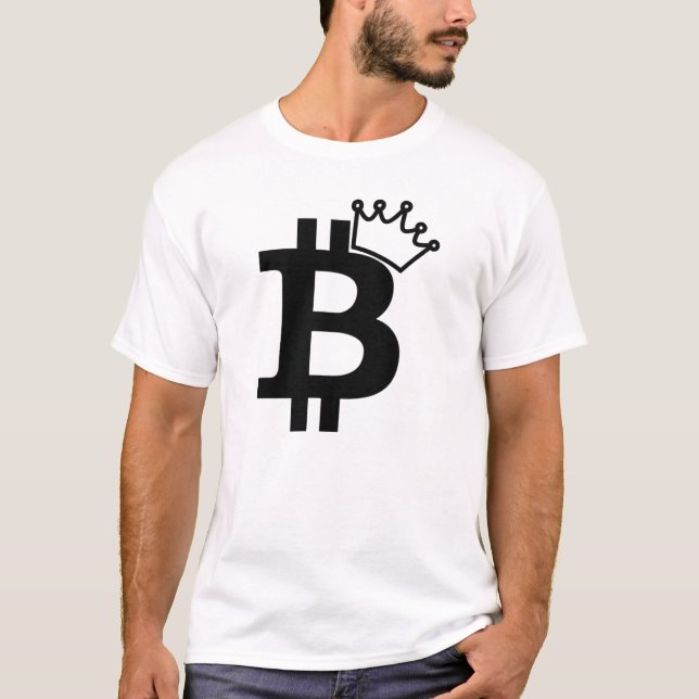 Bitcoin King Black Logo Design T-Shirt (Front)