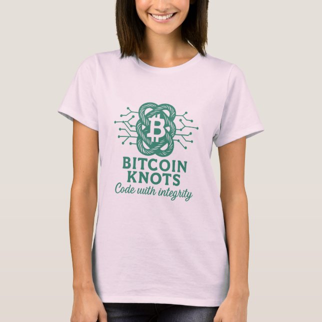 Bitcoin Knots T-Shirt – “Code with Integrity” Knot (Front)
