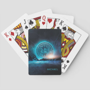 Bitcoin Landing Crypto BTC Personalized Name Poker Cards