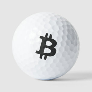 Bitcoin (Larger Black ₿) Golf Balls
