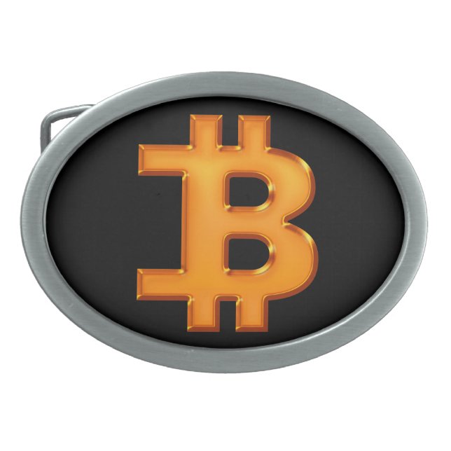 bitcoin letter b belt buckle (Front)