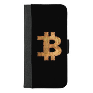 BITCOIN LETTER B VINTAGE CRYPTOCURRENCY GIFT iPhone 8/7 PLUS WALLET CASE