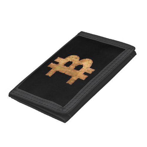 BITCOIN LETTER B VINTAGE CRYPTOCURRENCY GIFT TRIFOLD WALLET