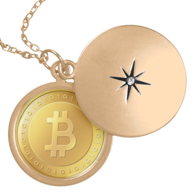 Bitcoin Locket Necklace (Front)