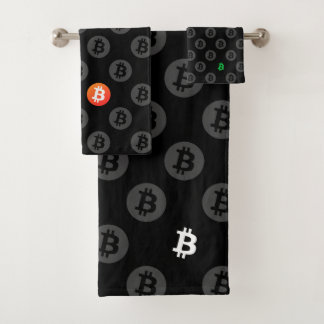 Bitcoin Logo Bath Towel Set