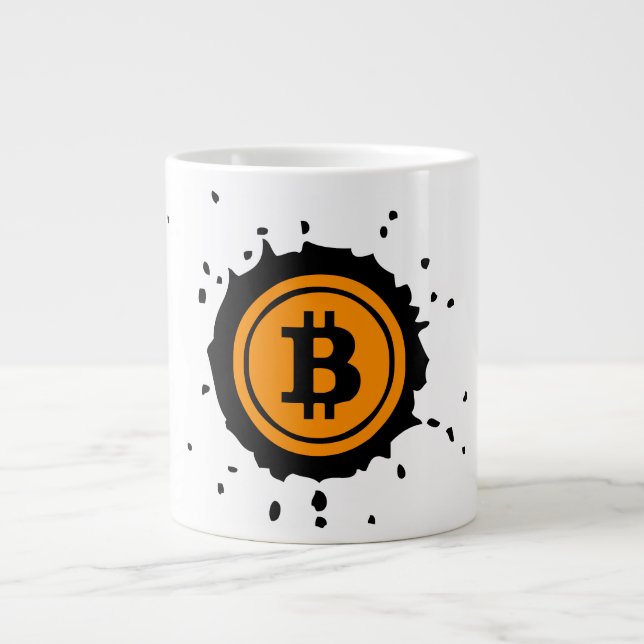 Bitcoin Logo Crypto Currency Giant Coffee Mug (Front)