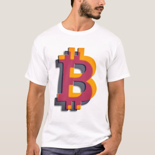 Bitcoin logo cryptocurrency art T_Shirt