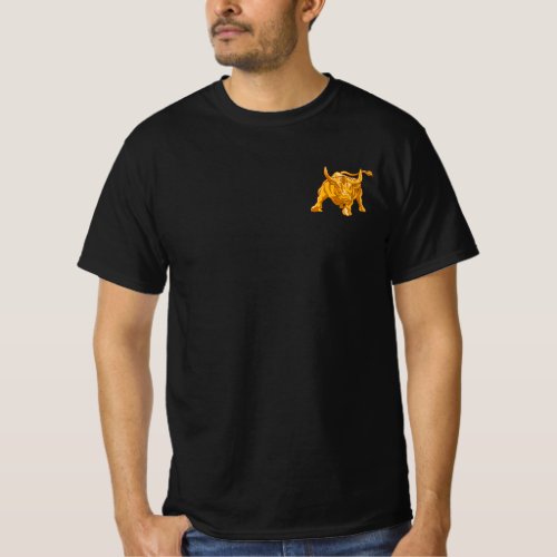 Bitcoin Logo Gold Bull T_Shirt