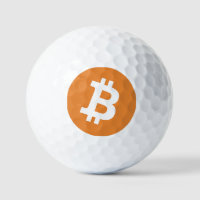 Bitcoin logo golf balls