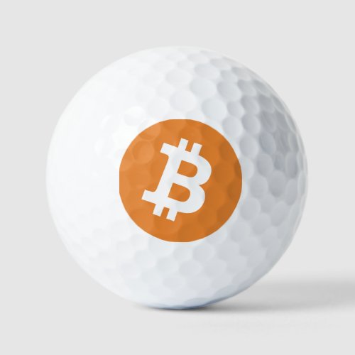 Bitcoin logo golf balls