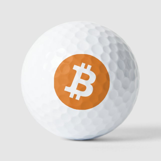 Bitcoin logo golf balls (Front)