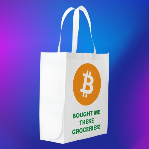Bitcoin Logo Grocery Bag