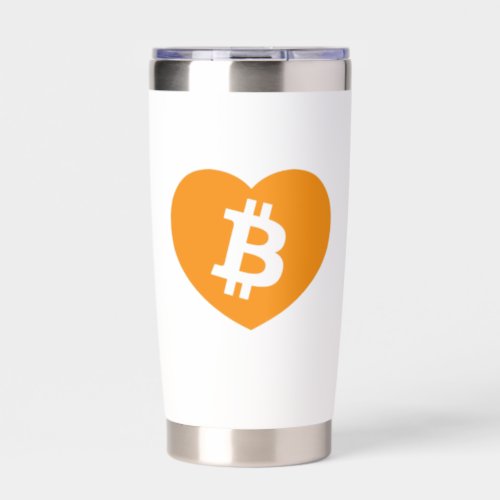 Bitcoin Logo in Heart  Insulated Tumbler
