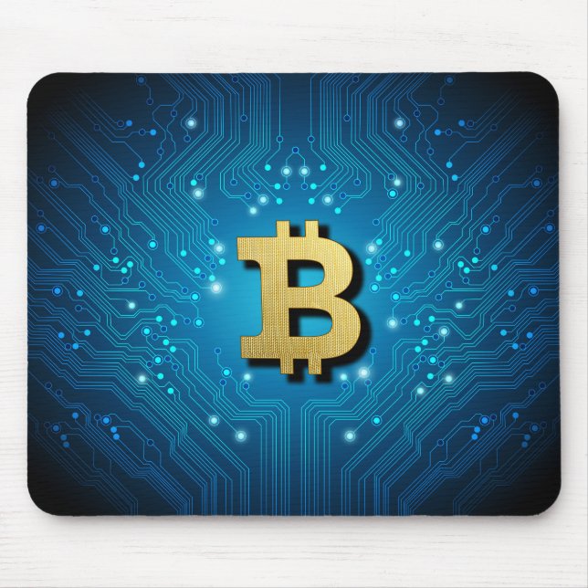 Bitcoin logo mouse pad (Front)