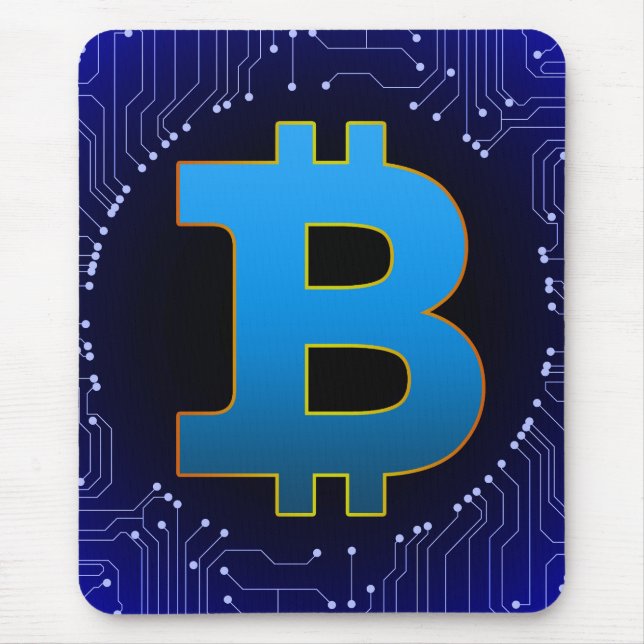 Bitcoin logo mouse pad (Front)