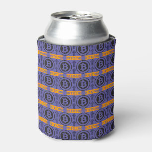Bitcoin Logo Pattern Can Cooler
