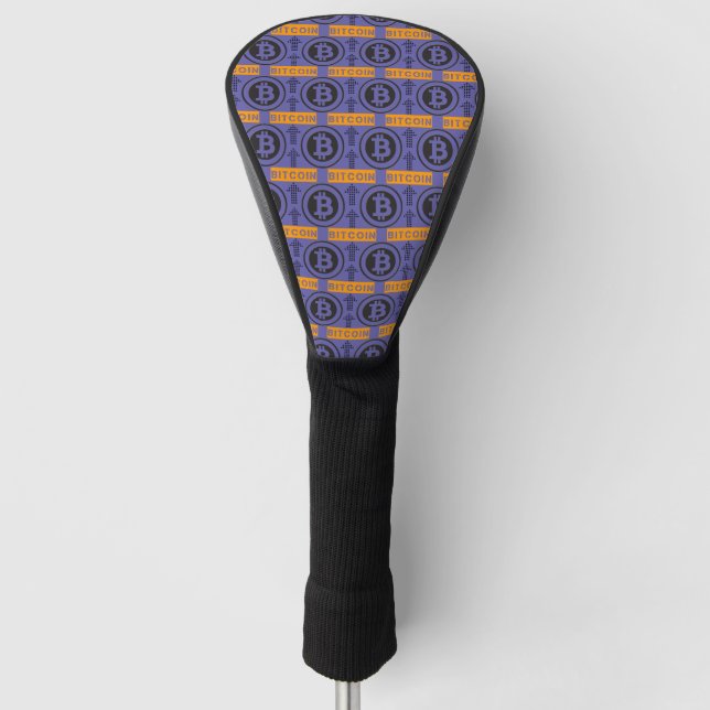 Bitcoin Logo Pattern Golf Head Cover (Front)