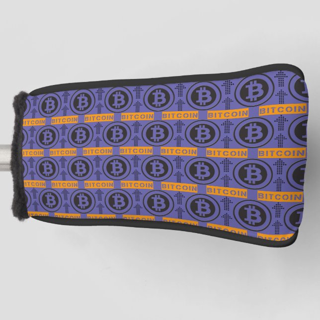 Bitcoin Logo Pattern Golf Head Cover (Front)