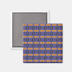 Bitcoin Logo Pattern Magnet