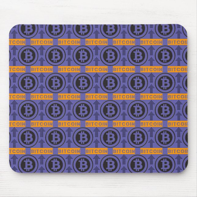 Bitcoin Logo Pattern Mouse Pad (Front)