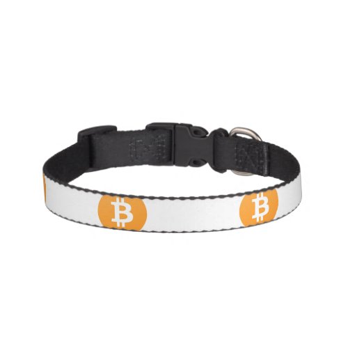 Bitcoin Logo Pattern Pet Collar