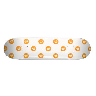 Bitcoin Logo Pattern Skateboard Deck