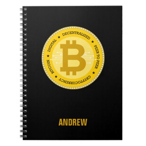 Bitcoin Logo Personalized Add you Name Notebook