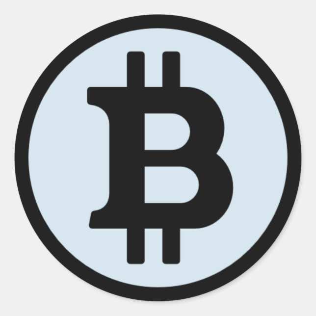Bitcoin Logo Round Sticker (Front)
