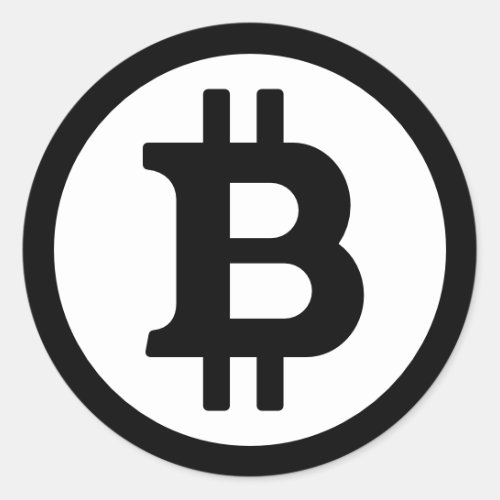 Bitcoin Logo Round Sticker