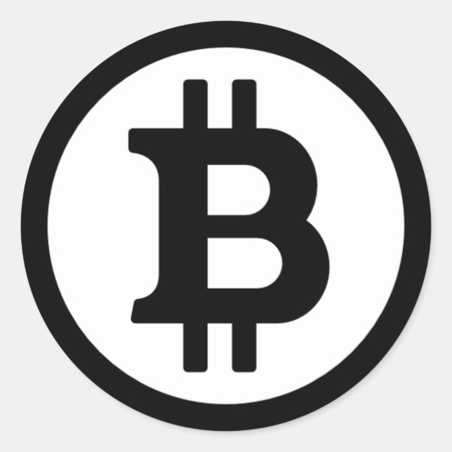 Bitcoin Logo Round Sticker (Front)