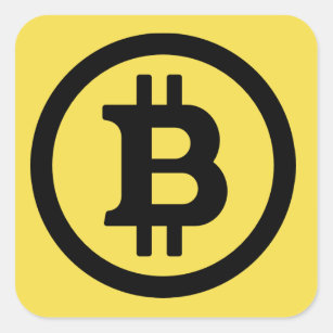 Bitcoin Logo Square Sticker