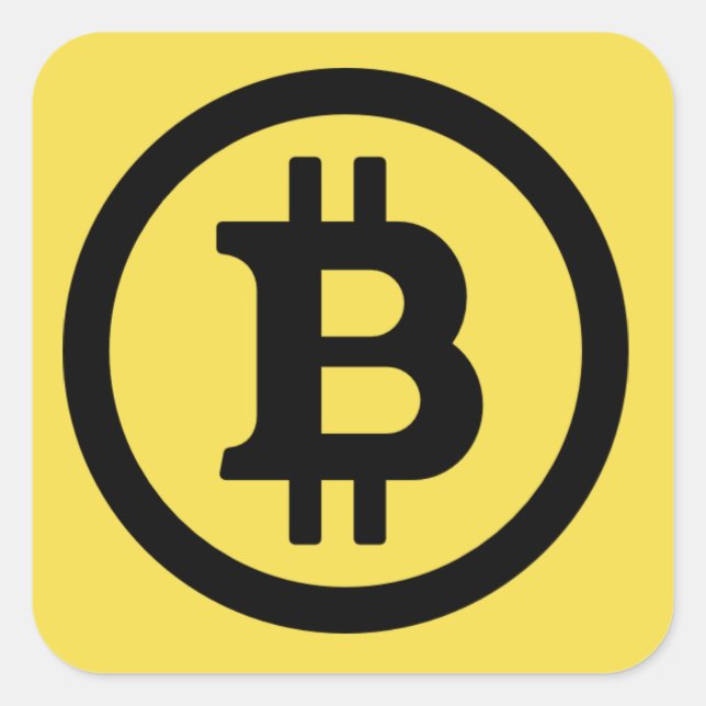 Bitcoin Logo Square Sticker (Front)
