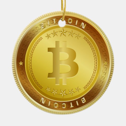 Bitcoin Logo Symbol Crypto Coin Christmas Ornament