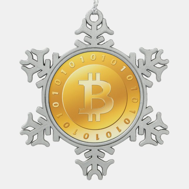 Bitcoin Logo Symbol Crypto Coin Christmas Ornament (Front)