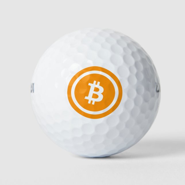 Bitcoin Logo Symbol Crypto Golf Ball Golfing Balls (Front)