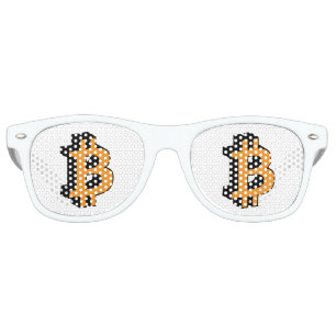 Bitcoin Logo Symbol Crypto Sign Retro Sunglasses