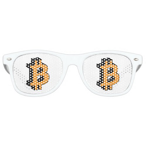 Bitcoin Logo Symbol Crypto Sign Retro Sunglasses
