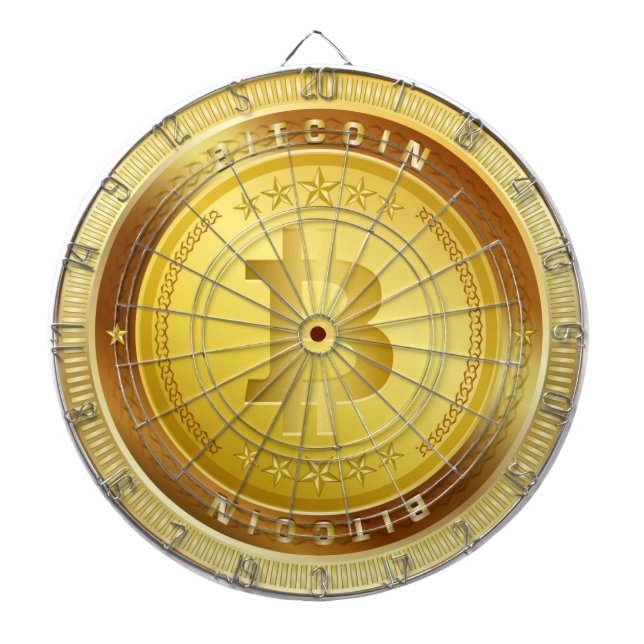 Bitcoin Logo Symbol Cryptocurrency Coin Dartboard (Front)