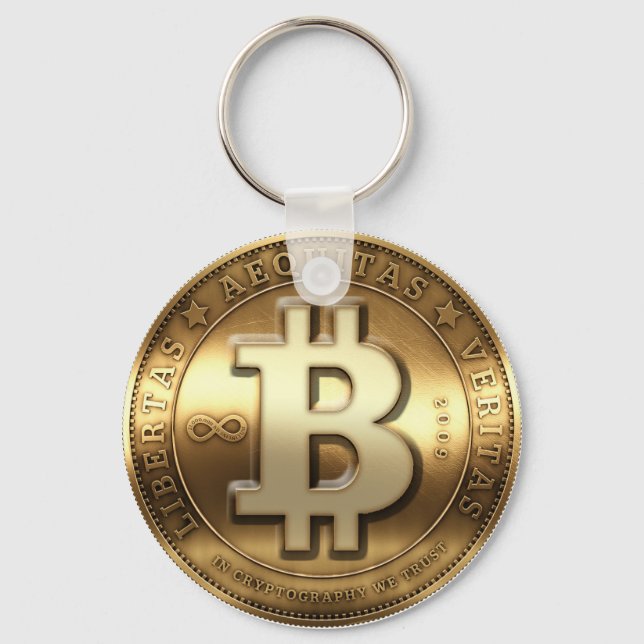 Bitcoin Logo Symbol Cryptocurrency Crypto Keychain (Front)