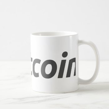Bitcoin Logo   Text Coffee Mug by myshopz at Zazzle