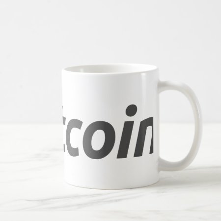 Bitcoin Logo   Text Coffee Mug